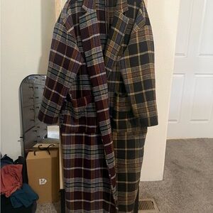 Dressed in LALA Brown and Blue Trench Coat